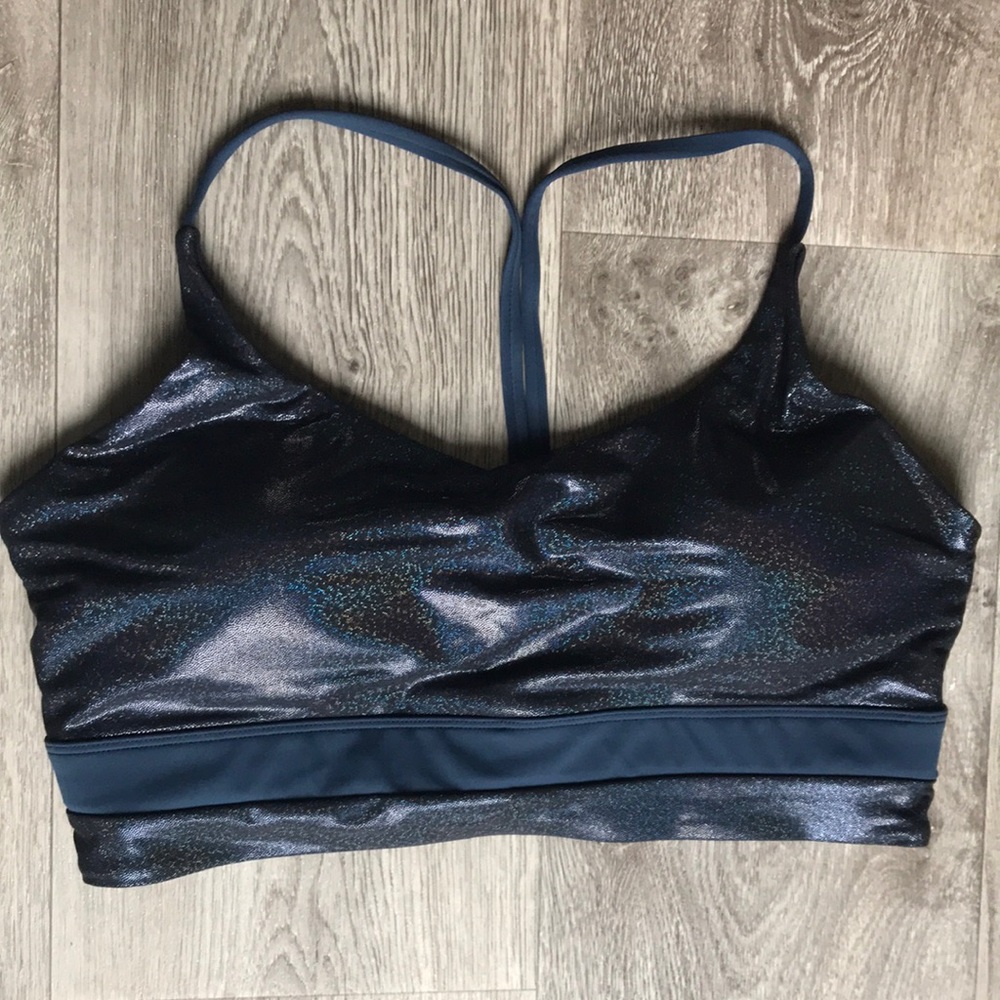 Metallic zyia sports bra